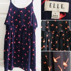 Elle Navy Blue Flamingo Summer Dress
